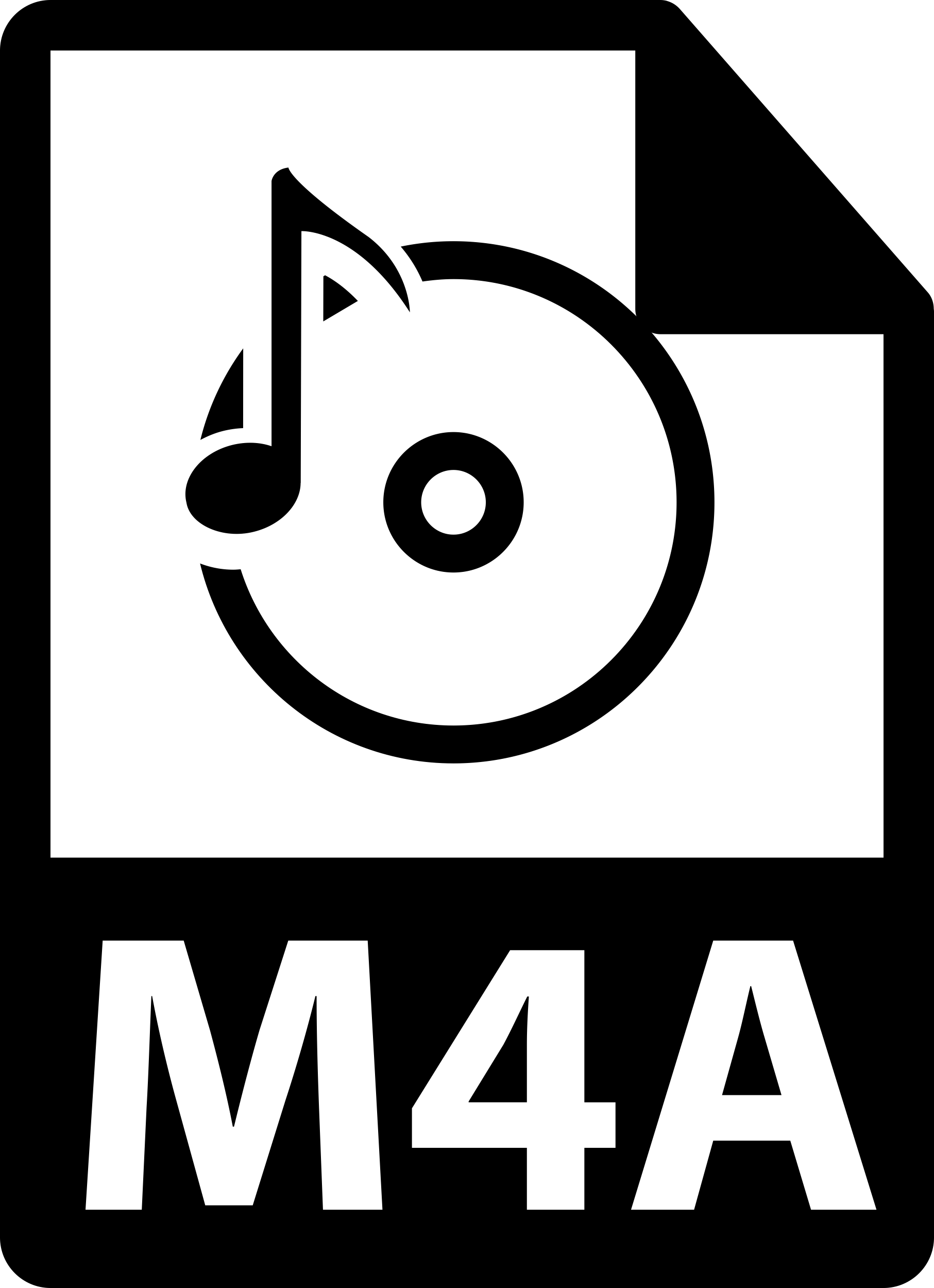 M4A File Format Symbol Contour Svg Vector Free Vectors